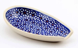 Polish Pottery Spoon Rest 5" x 3.5" – Zaklady Boleslawiec Polish Stoneware - Picture 1 of 3