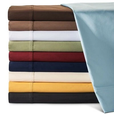 SCALA Amazing Bedding Fitted Sheet+2 Pillow Case 1200TC UK Small Double Solid Colors