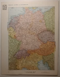 Vintage GERMANY AUSTRIA & SWITZERLAND 1962 Rand McNally Cosmopolitan World Atlas - Picture 1 of 7