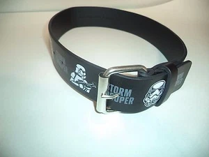 Boys Black Rubber Star Wars Storm Trooper Belt Size S/M - Picture 1 of 3
