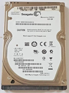 320 GB SATA Seagate Momentus 5400.6 ST9320325AS 8MB HDD 2.5" Internal Hard Drive - Picture 1 of 1
