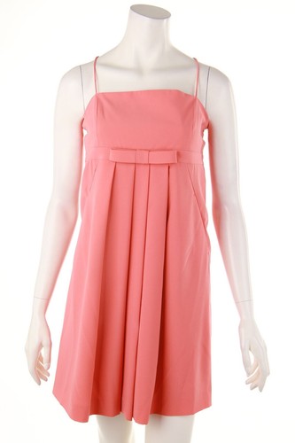 Abito MOSCHINO ECONOMICO E CHIC Babydoll Fiocco I 42 = D 36 rosa albicocca NUOVO