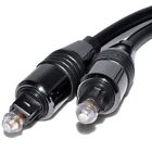 Toslink Optical Digital Cable 1m to 20m Audio Lead SPDIF Surround Sound Black HQ