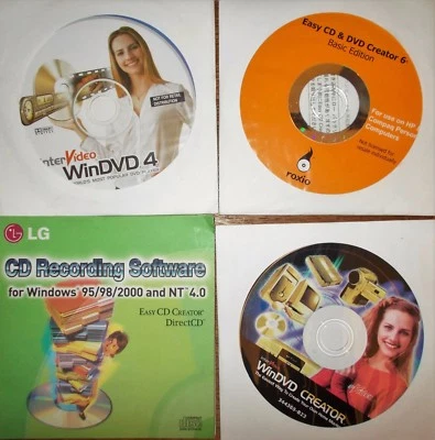 Lotto software vintage x masterizzare e riprodurre DVD e CD LG Roxio, InterVideo - Immagine 1 di 2