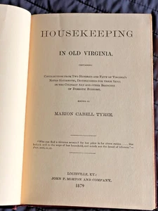 1965 - Housekeeping In Old Virginia - Reprint Of 1879 Edition HB no DJ - Picture 1 of 7