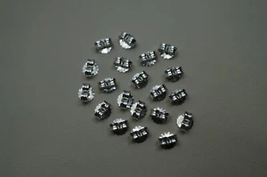 Pendientes de fricción de mariposa premium de plata de ley 925, tamaño - 5,5 mm de peso - Imagen 1 de 10