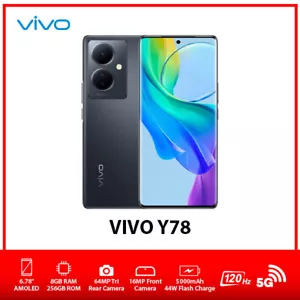 VIVO Y78 5G Dual SIM Octa Core Unlocked Android Mobile Phone AU– Black/8GB+256GB - Picture 1 of 5