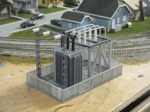 Model Train Railway - Transformer Station Kit - HO Scale or OO Scale - Picture 1 of 4