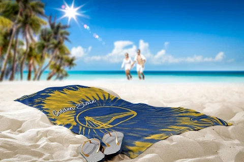 Golden State Warriors Beach Towel Psychedelic Official NBA 30" x 60" Cover