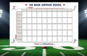 GRAN CAJA REUTILIZABLE 50 CUADRADOS BLOQUE OFICINA PISCINA SUPER BOWL - MLB - NBA + BOLÍGRAFO - Imagen 1 de 2