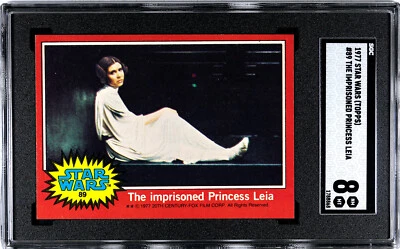 1977 STAR WARS TOPPS #89 THE IMPRISONED PRINCESS LEIA SGC 8 1788868 - Image 1 of 2