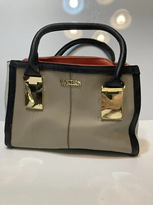 Kenneth Cole Reaction Handbag Purse Tan And Dark Orange - Image 1 of 4