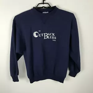 Felpa vintage anni '80 blu taglia L The Outback Blues Society Hanes Classics - Foto 1 di 10