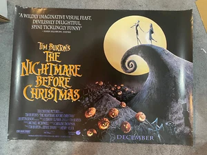 THE NIGHTMARE BEFORE CHRISTMAS 1993 UK quad poster print 30x40" Tim Burton - Picture 1 of 1