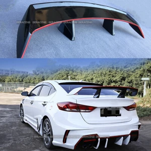 NEW STYLE For Hyundai Elantra 16-20 4DR Sedan Red+Black Trunk Spoiler Lid Wing - Picture 1 of 18