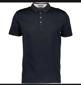 GUIDE LONDON Polo jacquard blu navy uomo taglia L nuova - Foto 1 di 7