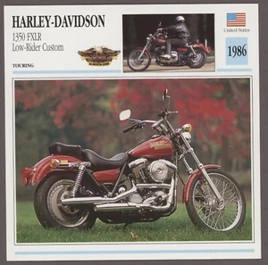 Harley Davidson 1986 FXLR Low Rider Custom Edito Service Atlas Motorcycle Card - Picture 1 of 1