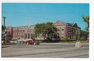 Portland ME Post Office Maine Vintage Cars Postcard - Picture 1 of 2