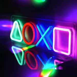 PlayStation LED Neon Lampe Beleuchtung Batterie Neonlicht Wandbild Setup Deko - Bild 1 von 17