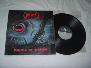 OBITUARY Cause Of Death '90 ORIGINAL RARE IMPORT 1st press LP - Picture 1 of 3