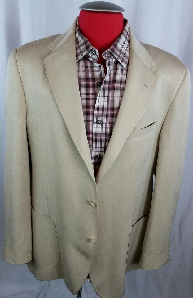 Blazer Coppley Tostado 42T 2btn Doble Ventilación 55% Seda 45% Lino  Foto 1 de 4