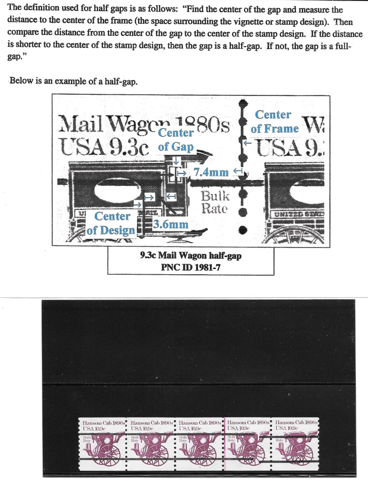 RARE "Half Gap"(0.5R) PNC5 Scott #1904a-Plate #1, 10.9c Cab, VF MNH Cat $1000.00 - Image 1 of 4