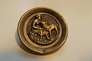 Victorian "Emily and the White Doe of Rylstone" Button (BBB) (1599) - Picture 1 of 3