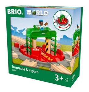 Brio 33476 Turntable & Figure 3+ NEW Action Manual Operation Person 2 Pieces - Picture 1 of 8