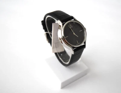 Calvin Klein Black Leather Black Dial K2U231C1 $369 Watch - Image 1 of 3