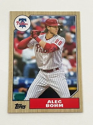 2022 Topps Archives Baseball 1987 Topps - Alec Bohm - Philadelphia Phillies - Image 1 of 2