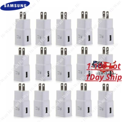 Wholesale Adaptive Fast Rapid Charging Wall Charger US Plug For Samsung S20 S10 - Image 1 of 4