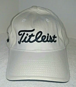 White With Black Embroidery Titleist FJ A-flex L-xl Golf Hat - Picture 1 of 4
