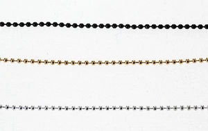 Lot 1-2m Chaine a Bille Boulle Couleur au Choix Diametre 1,5mm Cretion Bijoux - Imagen 1 de 4