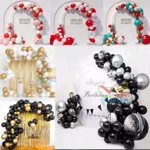 2 Ballonbogen Kit + Ballons Girlande Geburtstag Hochzeit Party Baby Dusche Dekor UK - Bild 1 von 14