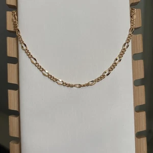 Figaro Chain Necklace 18k Rose Gold Plated 18” - Picture 1 of 6