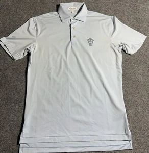 Polo de golf Peter Millar Summer Comfort azul manga corta bordado para hombre - Imagen 1 de 9