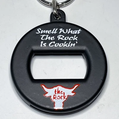 WWF Vintage THE ROCK BevKey Die-Cast Bottle Opener Keychain New Old Stock WWE #1 - Image 1 of 4