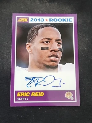 Eric Reid 2013 Panini Score Purple Signatures Rookie Auto RC #365 - Image 1 of 2