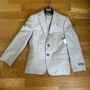 Michael Kors Boys' Tan Suit 2-Pc Set Blazer & Pants Size 12R / 26W Cotton Blend - Picture 1 of 10