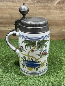 HOLSTEN Bierkrug Steingut & Zinn Dekor 18.Jh. - 26cm - Germany - Bild 1 von 11