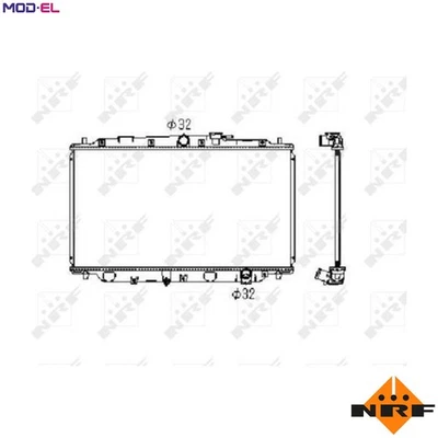 RADIATOR ENGINE COOLING 506743 FOR H23A2 2.3L H22A2 2.2L F20A4 2.0L 4cyl - Image 1 of 4