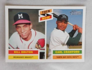 2005 Topps Heritage #TN9 Bill Bruton / Carl Crawford damals und heute Baseballkarte - Bild 1 von 1