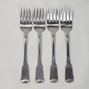 4 Oneida American Colonial Salad Dessert Forks 6.5" Cube Box Heirloom Stainless - Picture 1 of 8