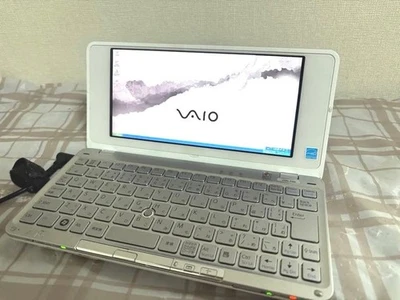 SONY VAIO TYPE P VGN-P50 White Intel Atom Z520 1.33GHz 80GB RAM 1GB Win XP Home - Image 1 of 4