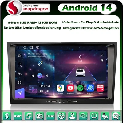 8" Android 14 128GB Autoradio GPS Navi Opel Antara Astra Vectra Corsa C/D Meriva - Bild 1 von 4