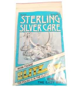 Panno lucidante Blitz argento sterling cura nuovo con scatola pulisce brilla protegge - Foto 1 di 3