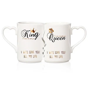 Hochzeitsgeschenke Kuss Tasse, Bridal Shower Geschenk, Verlobungsgeschenk für Paare Neul... - Bild 1 von 7