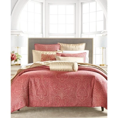Hotel Collection Regal Paisley Duvet Cover, Burgundy - Size Queen - Image 1 of 4