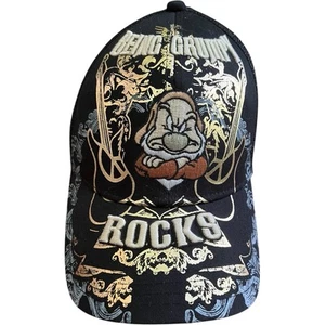 Disney Grumpy Trucker Hat Snapback Mesh Back Black Adult Cap Being Grumpy Rocks - Picture 1 of 10