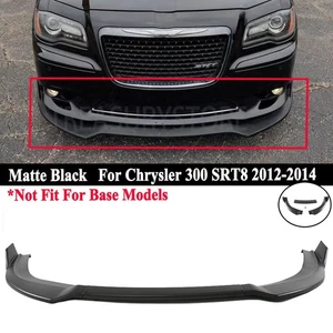 Kits divisores de labios de parachoques delantero negro mate para Chrysler 300 SRT8 2012 2013 2014 - Imagen 1 de 9